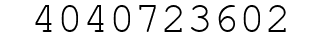Number 4040723602.