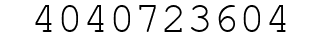 Number 4040723604.