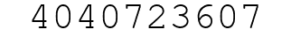 Number 4040723607.
