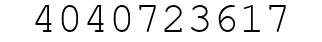 Number 4040723617.