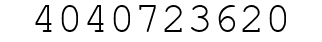 Number 4040723620.