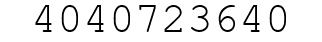 Number 4040723640.