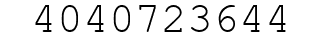 Number 4040723644.