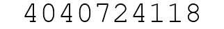 Number 4040724118.