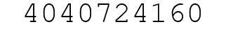 Number 4040724160.
