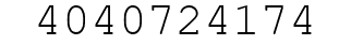 Number 4040724174.