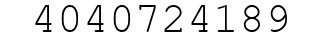 Number 4040724189.