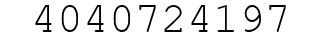 Number 4040724197.