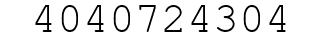 Number 4040724304.