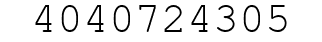 Number 4040724305.