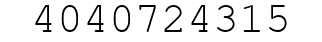 Number 4040724315.