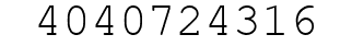 Number 4040724316.
