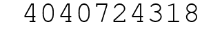 Number 4040724318.