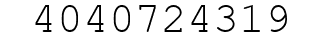 Number 4040724319.