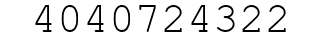 Number 4040724322.