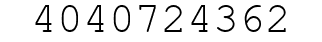 Number 4040724362.