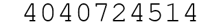 Number 4040724514.