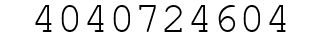 Number 4040724604.