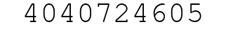 Number 4040724605.