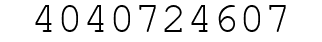 Number 4040724607.