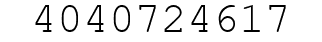 Number 4040724617.