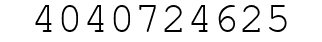 Number 4040724625.