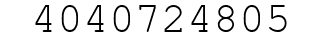 Number 4040724805.
