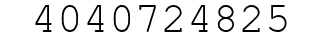 Number 4040724825.