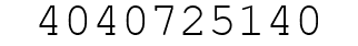Number 4040725140.