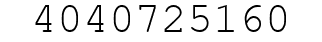 Number 4040725160.