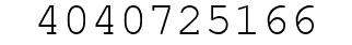 Number 4040725166.