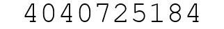 Number 4040725184.