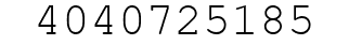 Number 4040725185.