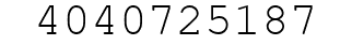Number 4040725187.