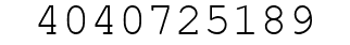 Number 4040725189.