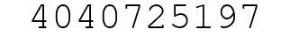 Number 4040725197.