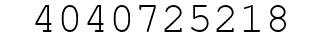 Number 4040725218.