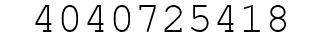 Number 4040725418.