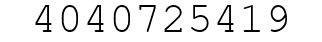 Number 4040725419.