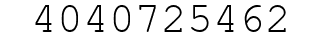 Number 4040725462.