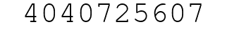 Number 4040725607.