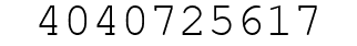Number 4040725617.
