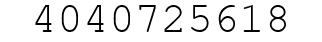 Number 4040725618.