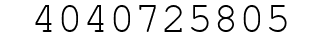 Number 4040725805.