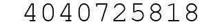 Number 4040725818.