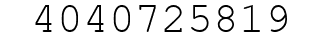 Number 4040725819.