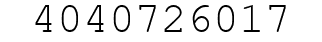 Number 4040726017.