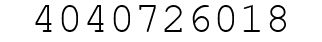 Number 4040726018.