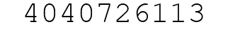 Number 4040726113.