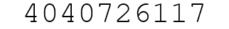 Number 4040726117.